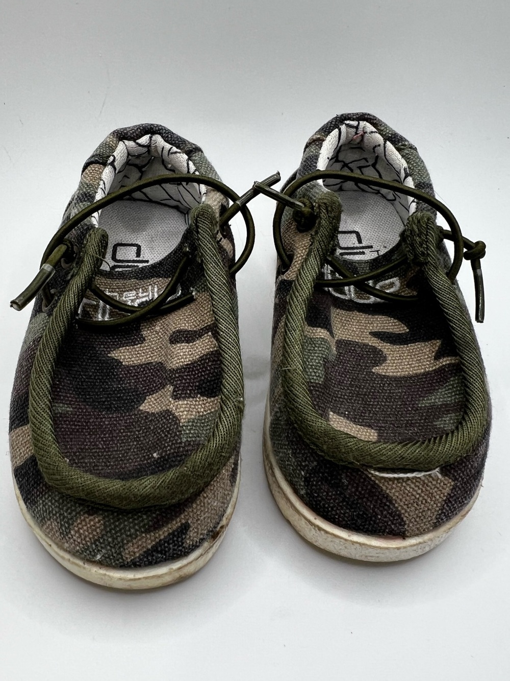 Hey Dude Kids Camouflage Slip-On Shoes with Elastic Laces